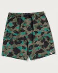 BAPE BY KAZUKI KURAISHI CAMO BELTED 3 LAYER CARGO SHORTS MENS