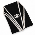 Chanel Style Fuzzy Triangle Knit Scarf
