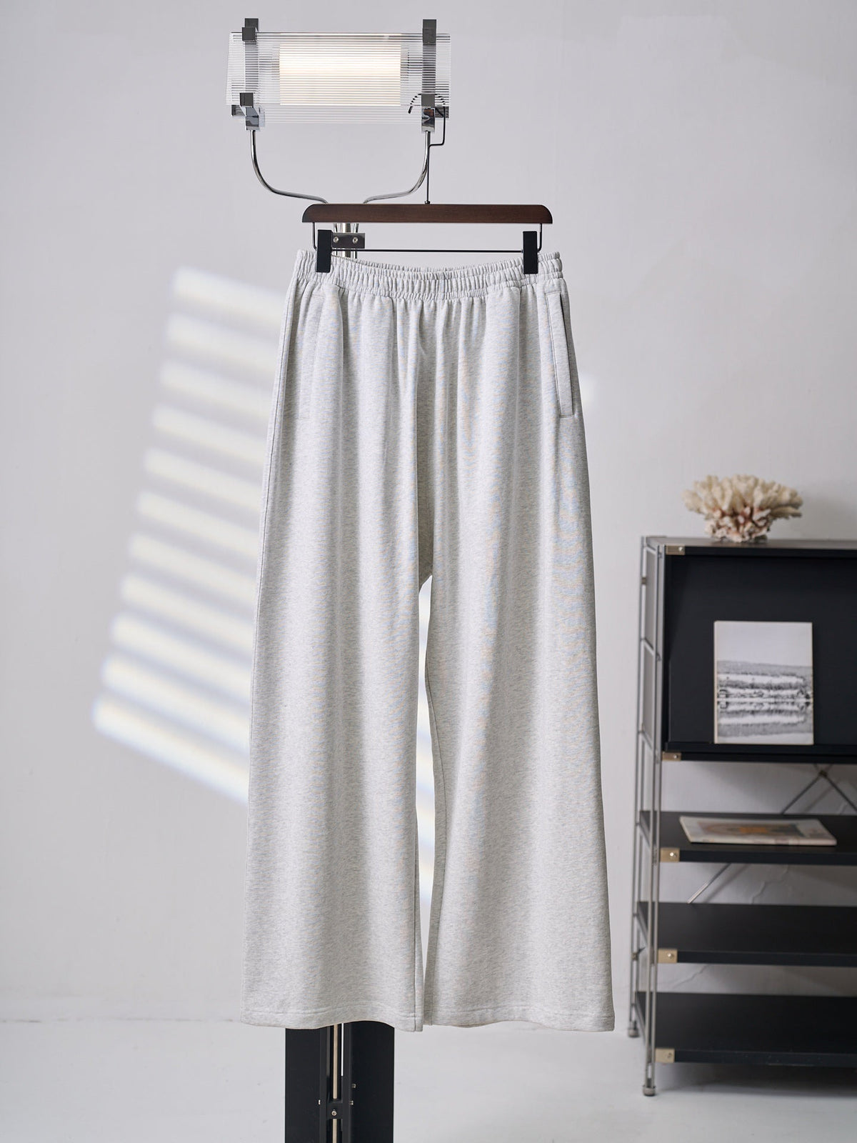 Acne Studios Heather Grey Wide‑Leg Sweatpants