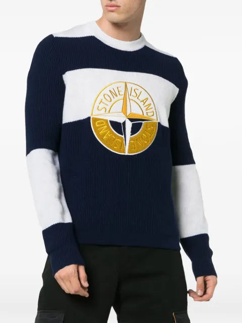 Stone Island crew-neck striped sweater