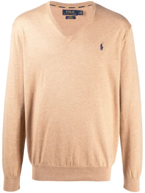 Polo Ralph Lauren logo-patch fine knit jumper