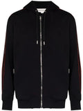 Alexander McQueen logo-tape zip-up hoodie