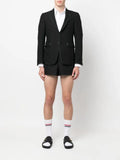 Thom Browne satin-trim wool blazer
