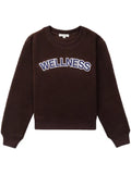 Sporty & Rich slogan-patch fleece jumper