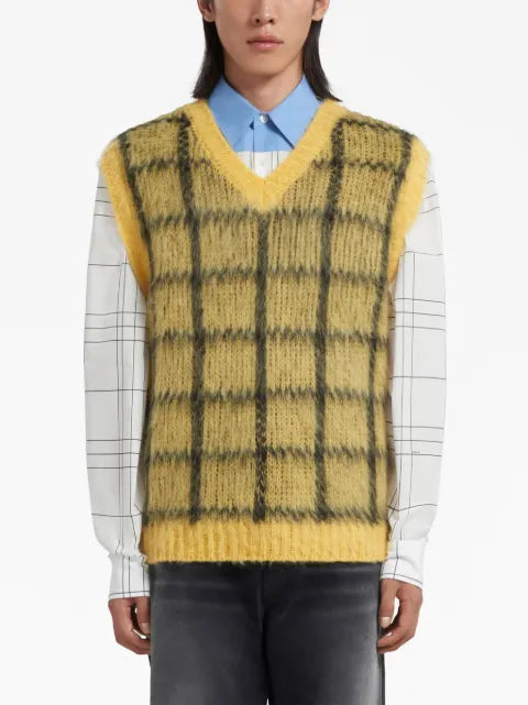 Marni checked sleeveless vest