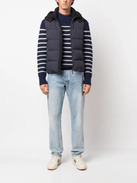 Moorer high-neck padded gilet
