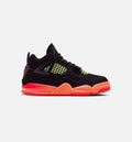 Air Jordan 4 Retro Black Infrared 23 | Preschool Lifestyle Shoe | Black/Infrared 23/Bright Mango