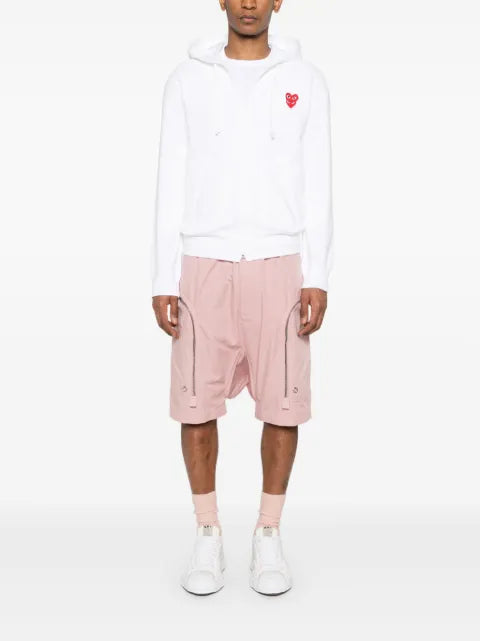 Comme Des Garçons Play Double Heart-patch hoodie