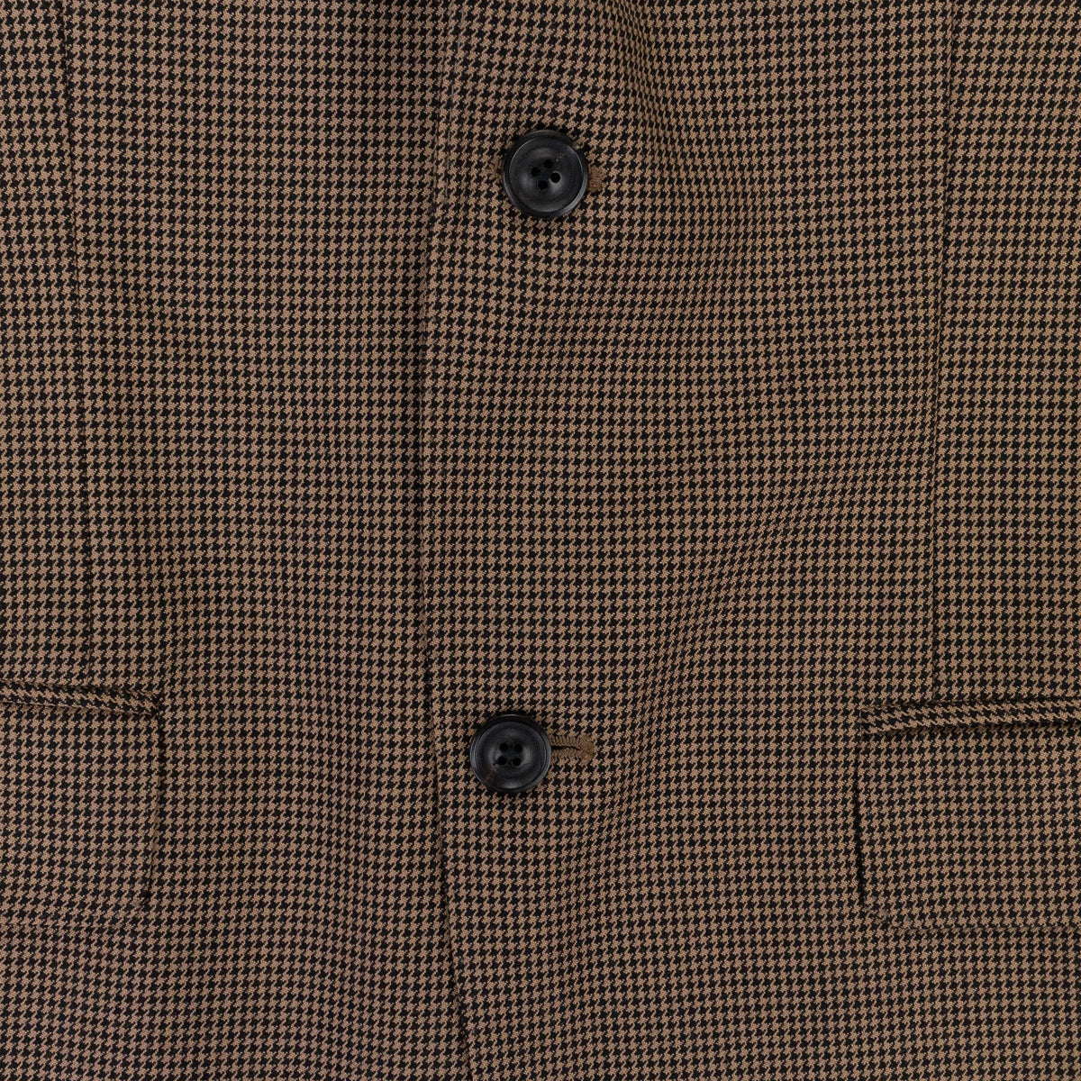 BROWN HOUNDSTOOTH NOTCH LAPEL BLAZER