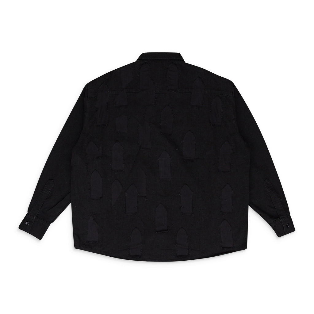 BLACK LINK WINDOW BUTTON-DOWN SHIRT