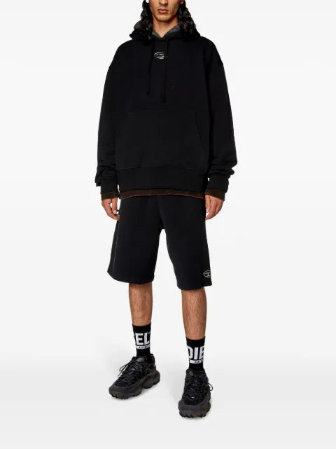 Diesel S-Macs-Hood-Od metallic logo hoodie