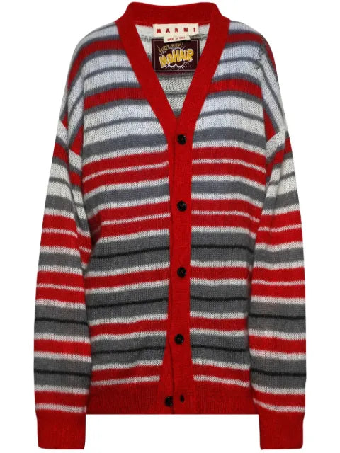 Marni striped V-neck cardigan