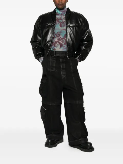 LỰU ĐẠN zip-up bomber jacket