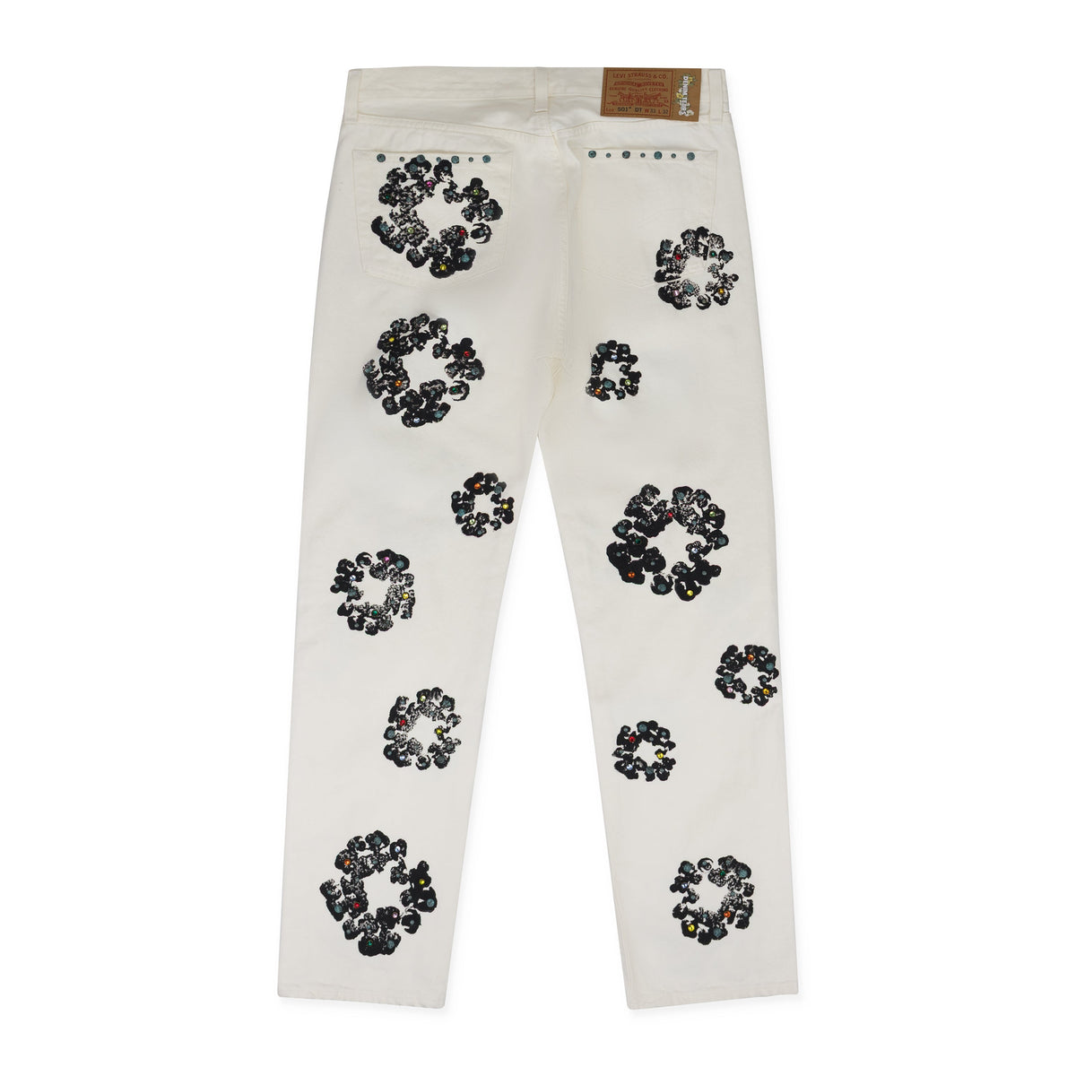 White Rhinestone Jeans