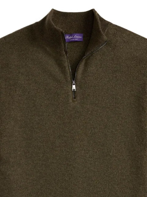 Ralph Lauren Purple Label birdseye half-zip pullover