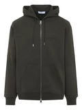 Givenchy zipped hoodie in fleece with stamp print