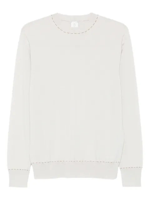 Eleventy crew-neck stitch-detail sweater