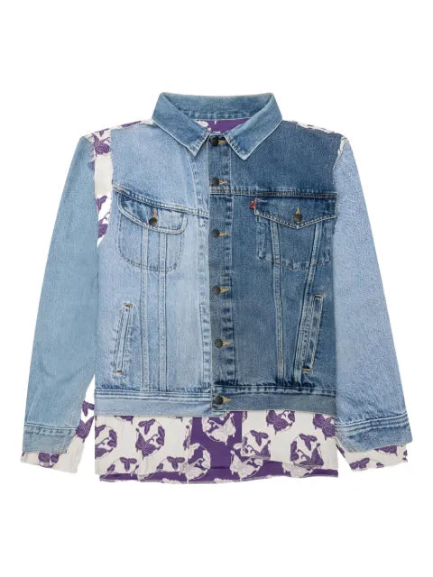 Needles butterfly-print denim jacket