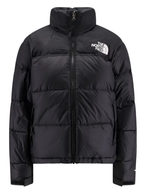 The North Face logo-embroidered puffer jacket