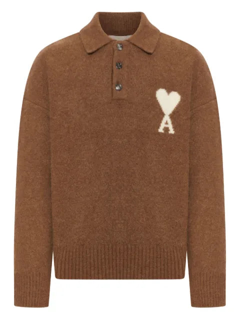 AMI Paris heart-logo sweater