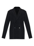 Homme Plissé Issey Miyake plissé double-breasted blazer