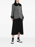 Black Comme Des Garçons houndstooth collar blazer