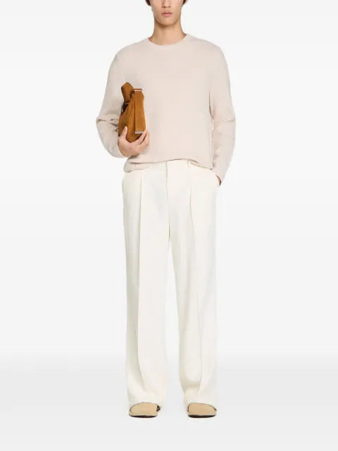 SANDRO crew-neck sweater in seed stitch