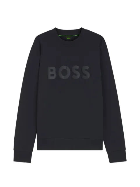 BOSS tonal-logo sweatshirt in stretch cotton