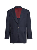 Brunello Cucinelli virgin-wool chevron tailor blazer with peak lapels