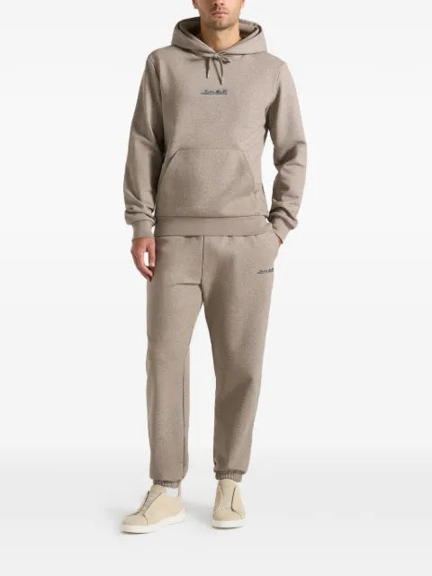 Manière De Voir JS004 in taupe Signature regular-fit hoodie