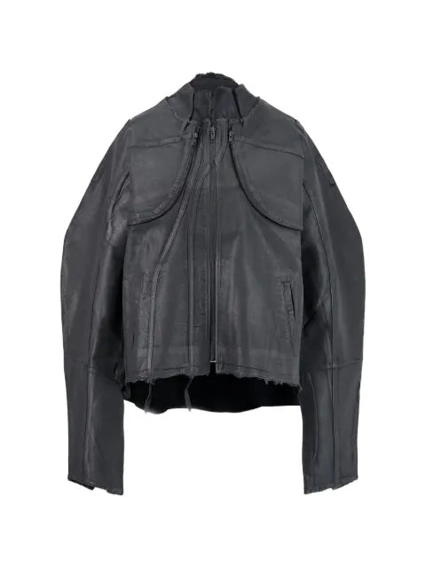 Ottolinger glazed-effect denim zip-up jacket