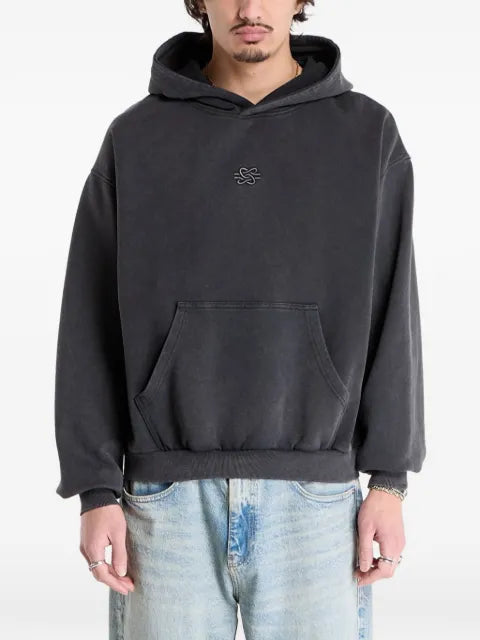 Filling Pieces embroidered-motif hoodie