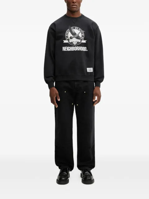 Neighborhood graphic crew-neck sweatshirt