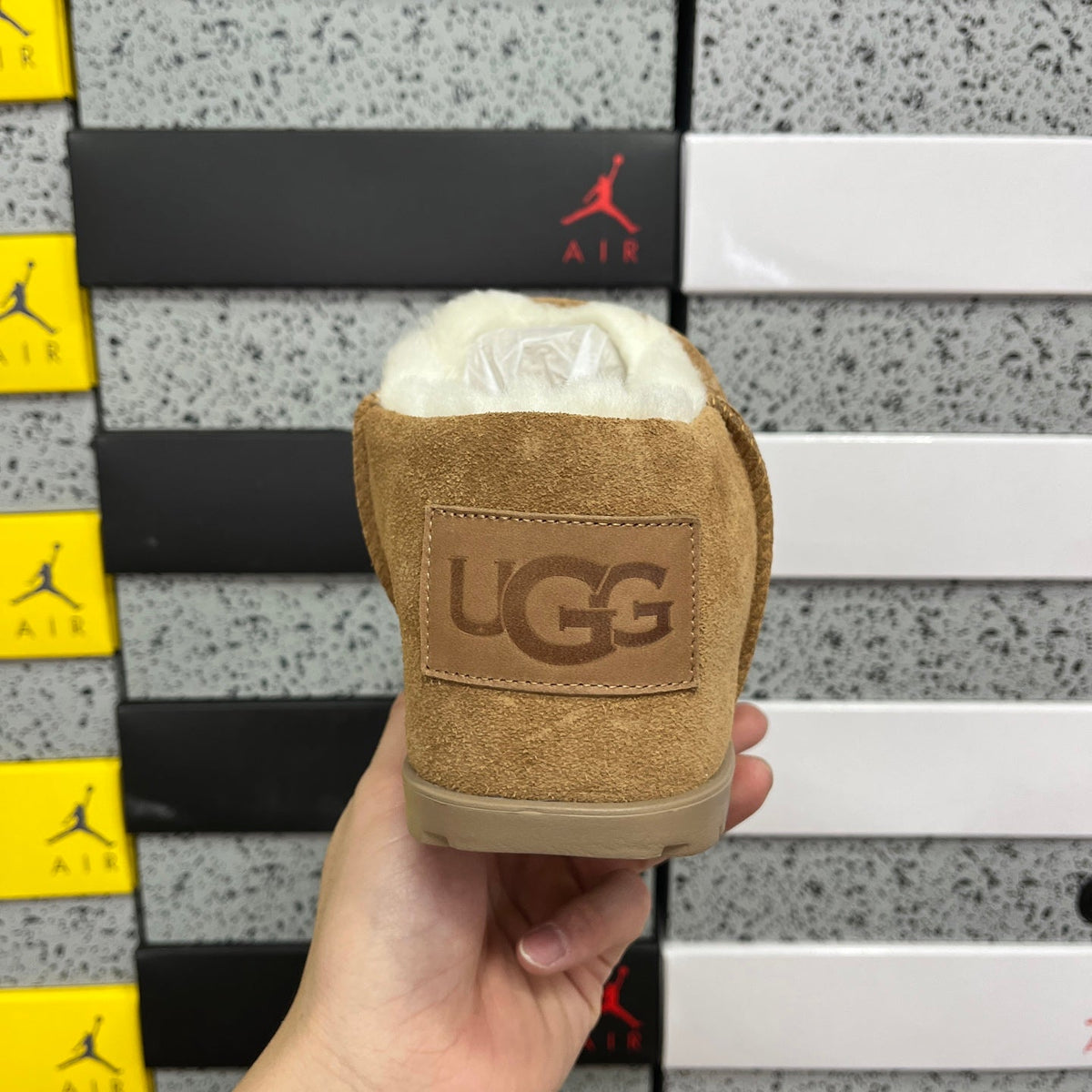 UGG Scufette Slip-On Mule – Suede Open-Back Slipper with Shearling Lining & Tan Lug Sole in Chestnut