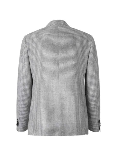 Zegna houndstooth-pattern single-breasted jacket