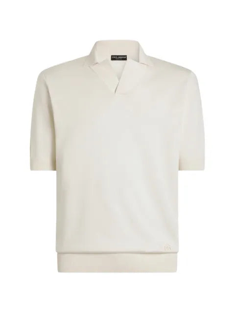 Dolce & Gabbana silk knit polo shirt