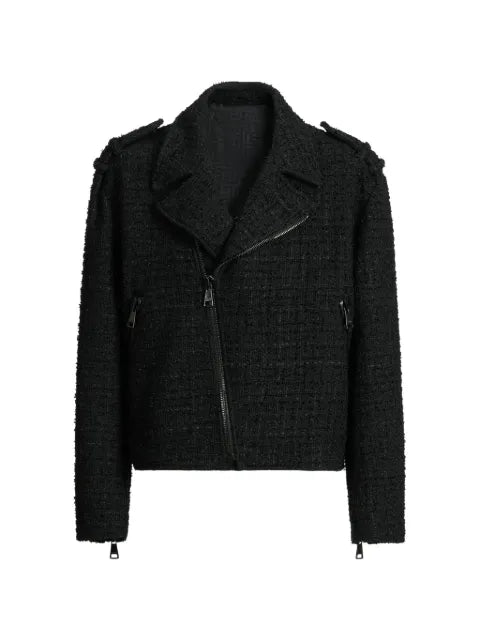 Balmain tweed biker jacket