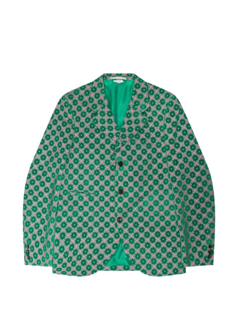 Comme des Garçons Homme floral-print three-button blazer