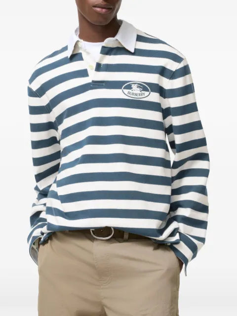 Burberry Knight Stamp cotton rugby shirt