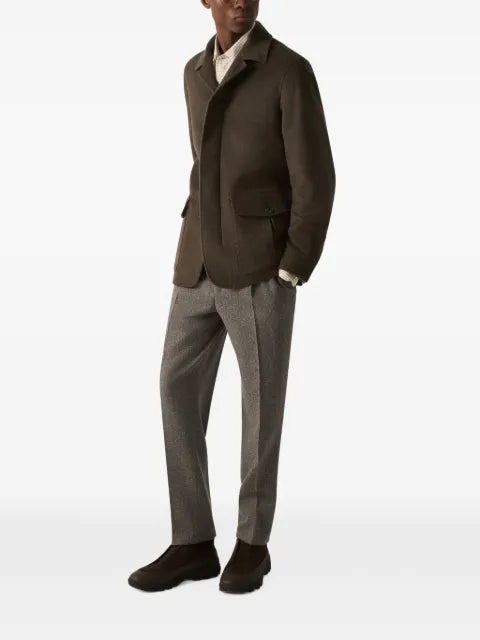 Zegna dark olive green Oasi Cashmere elements Falcon jacket