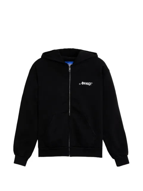 Awake NY logo-print zip-up hoodie