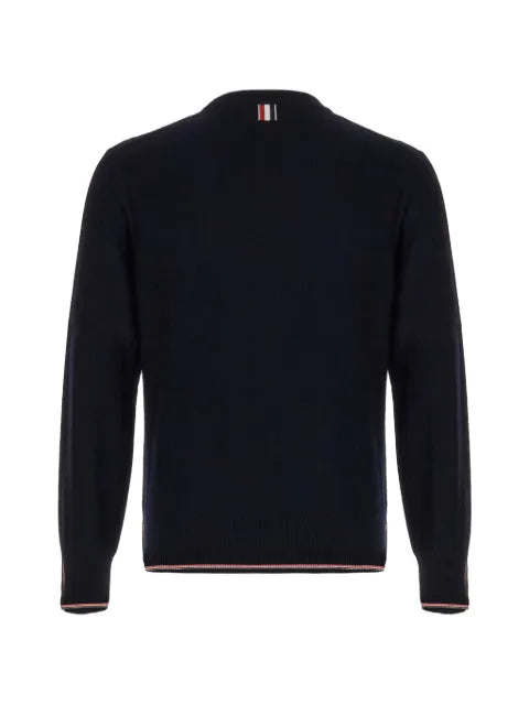 Thom Browne merino wool RWB rib stitch pullover