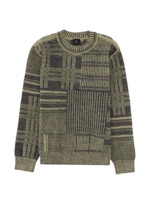 PS Paul Smith patchwork cotton-blend sweater