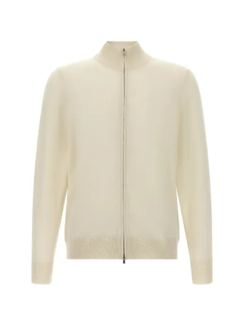 BOSS H-Balonso zip-up virgin-wool cardigan