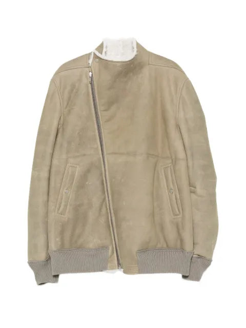 Rick Owens Tower Hollywood flight jacket in suede shearling