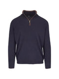 Fedeli Favonio speckled half-zip sweater