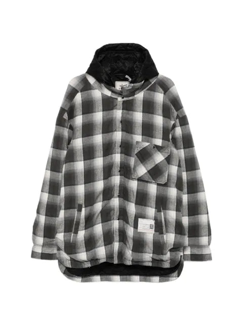 Maison MIHARA YASUHIRO check-pattern hooded jacket