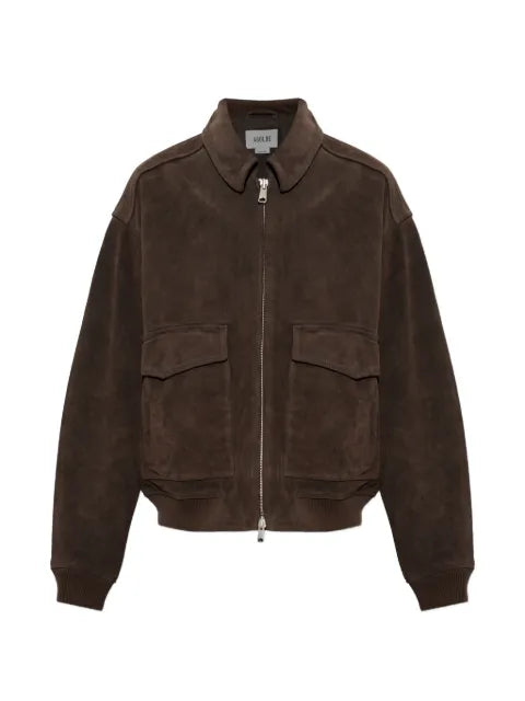 AGOLDE Emil suede bomber jacket