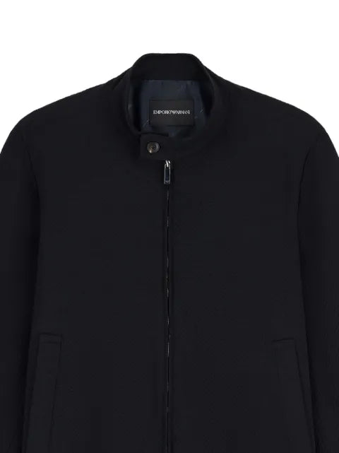 Emporio Armani textured blouson jacket