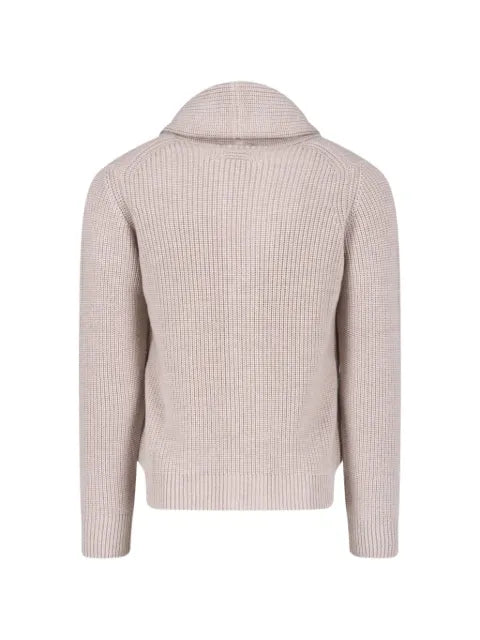 Drumohr shawl-collar chunky-knit cardigan
